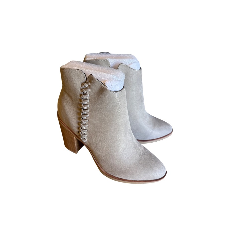 NWT MIA Size 6 Gray Dusky Ankle Bootie Boot 3" Heel Fall Side Zip Women Suede